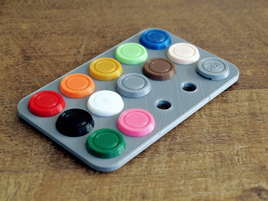 iplik renk örneği klips kart by kayıkçı sanat modeller 3d print model - Mito3D