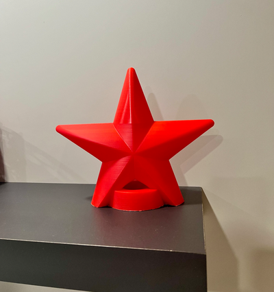 christmas tree star by dcprint household decor topper christmass christmaas decoration 3d print model - Mito3D