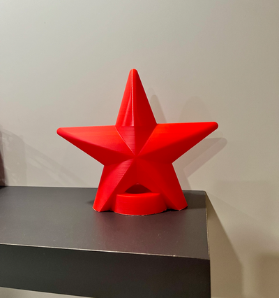 noel ağaç star by dcprint ev halkı dekor topper dekorasyon 3d print model - Mito3D