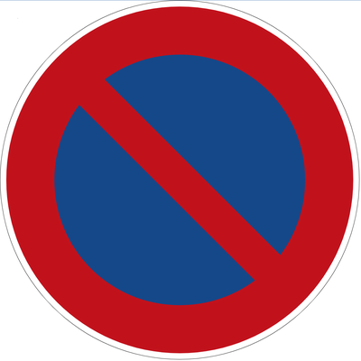 parcheggio cartello assoluti non fermarsi by 3djupp arte segni loghi parcheggio vietato fermare divieto sosta schild parco segno stvo rosso blu bianca 3d print model - Mito3D