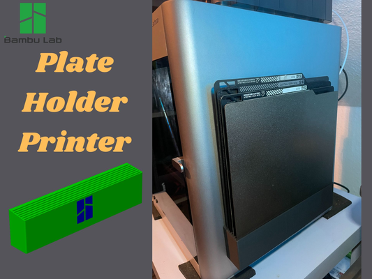plate holder on printer up to 7 by landvoigt 3d accessories 7plates bambulab 3d print model - Mito3D