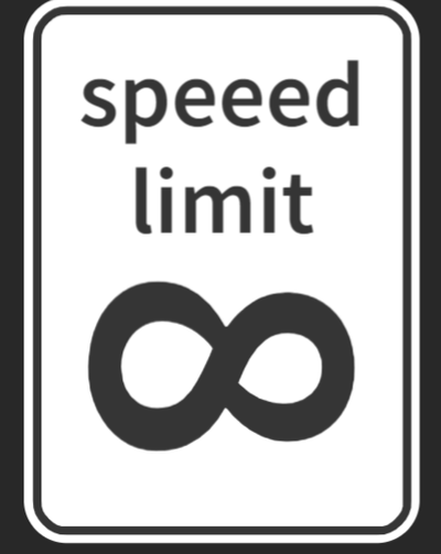 infinite speed limit sign by vortex1 art 2d 3d print model - Mito3D