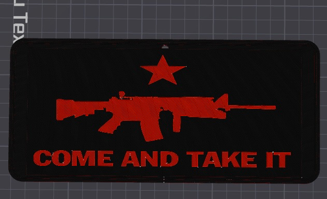 come it sign by boostinboxer art signs & logos america gun ar15 freedom cool 3d print model - Mito3D