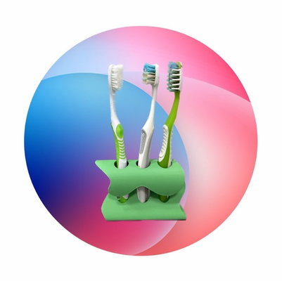 blob shaped toothbrush stand by rogers rivera designs household decor bathroom art fun 3d print model - Mito3D