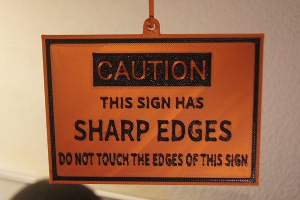 dragonclip hook sign by jav-3d art signs & logos maker lab my sign sharp edge caution warning attention 3d print model - Mito3D