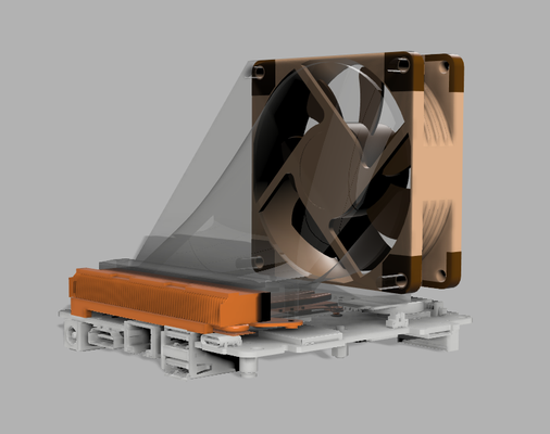 intel nussbaum 8 serie ventilator leitung by giacomo borghi02 hobby diy elektronik ersatz 80mm 3d print model - Mito3D