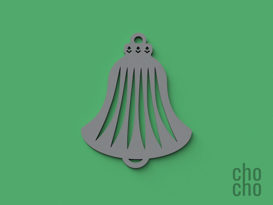 christmas bell ornament collection 06 by chocho household decor keyring earring necklace ring keychain 3d print model - Mito3D