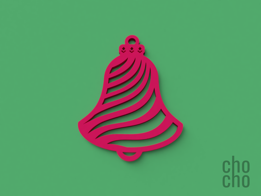 christmas bell ornament collection 07 by chocho household decor earring ring keyring necklace keychain 3d print model - Mito3D