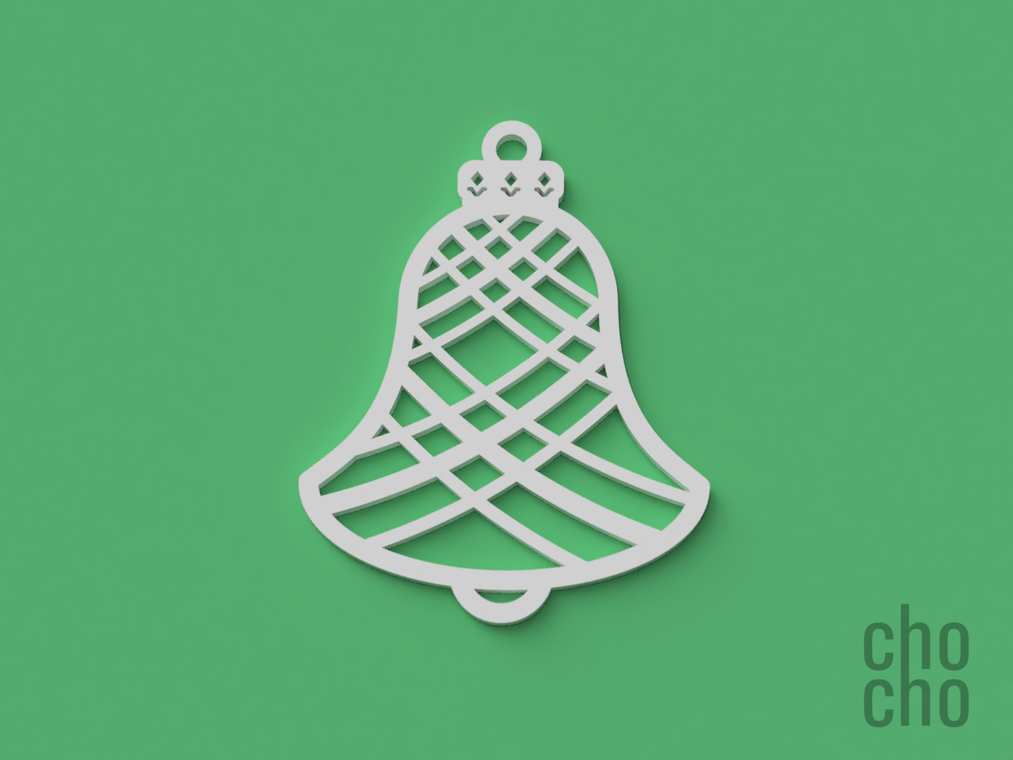 christmas bell ornament collection 13 by chocho household decor keychain necklace keyring ring earring 3D print model - Mito3D