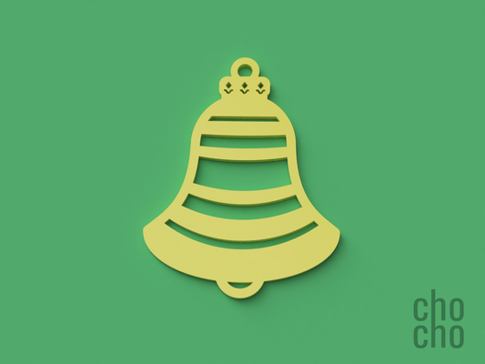 navidad campana ornamento colección 14 by chocho casa decoración llavero arete anillo collar 3d print model - Mito3D