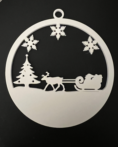 weihnachten ornament by xor 3dpr kunst 2d santa hirsch baum sterne 3d print model - Mito3D