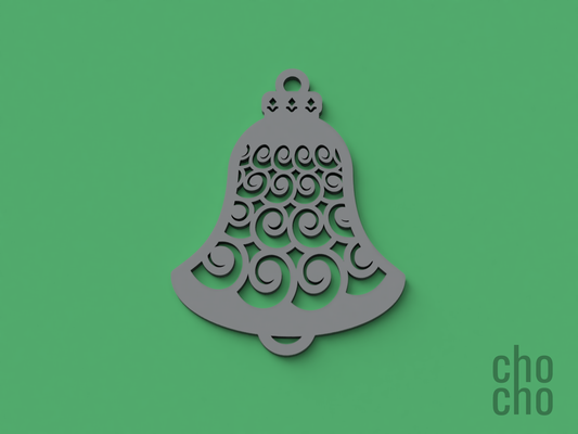 navidad campana ornamento colección 15 by chocho casa decoración llavero arete anillo collar 3d print model - Mito3D