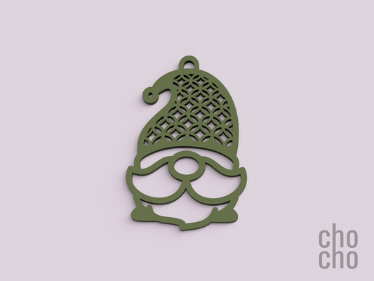 gnomo natale ornamento 02 by figa domestico arredamento squillare portachiavi collana orecchino 3d print model - Mito3D