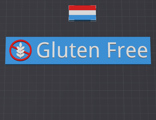 gluten free sign by liquidretro art signs & logos label food 3d print model - Mito3D