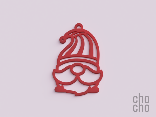 gnom weihnachten ornament 10 by muschi haushalt dekor schlüsselbund ohrring ring halskette schlüsselring 3d print model - Mito3D