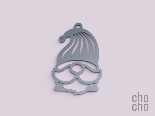 gnomo natale ornamento 09 by figa domestico arredamento portachiavi squillare orecchino collana 3d print model - Mito3D