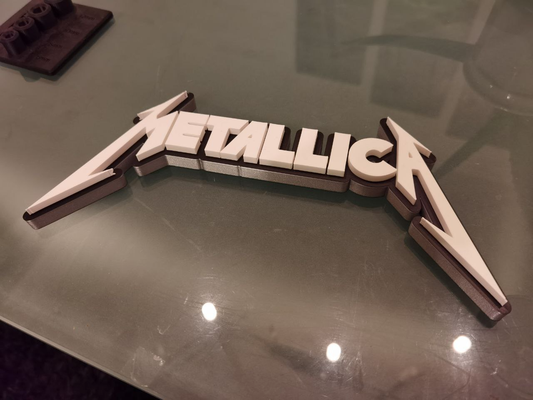 metallica logo ams ready by elroymc art signs & logos 3d print model - Mito3D