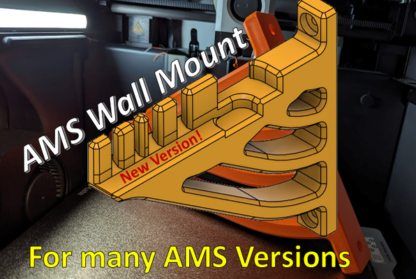 ams wall mount - one by derhein 3d printer accessories wallmount bambu bambulab x1c x1carbon p1p amsmount 3d print model - Mito3D