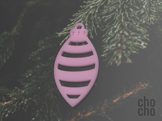 ornament christmas tree elliptic 13 by chocho household decor earring ring necklace keychain keyring 3d print model - Mito3D
