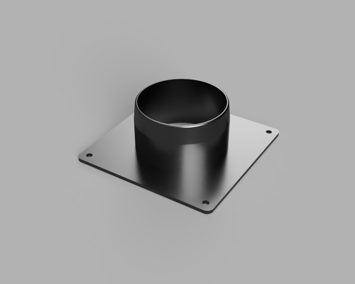 120mm ventilador to 75mm ventilación manguera adaptador by mwaldegg pasatiempo bricolaje diy 3d print model - Mito3D