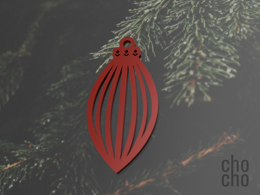 ornamento navidad árbol elíptico 7 by chocho casa decoración arete anillo collar llavero 3d print model - Mito3D