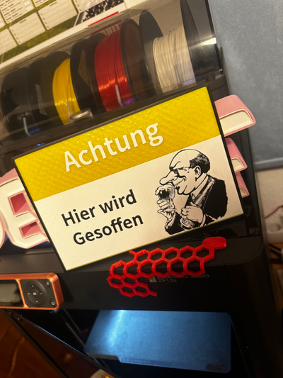 bahre schild betrunken by der3de kunst zeichen logos bier trinken saufen 3d print model - Mito3D