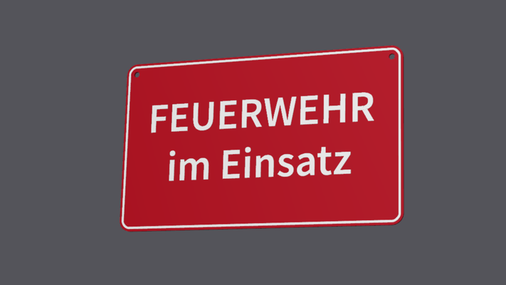 feuerwehr im einsatz schild by breerazor art signs & logos sign ehrenamt 3d print model - Mito3D