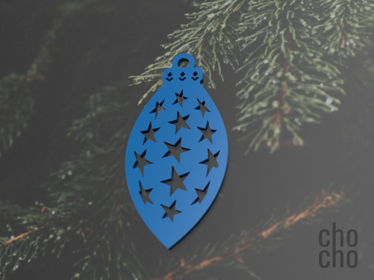 ornament christmas tree elliptic 4 by chocho household decor necklace ring keyring earring keychain 3d print model - Mito3D