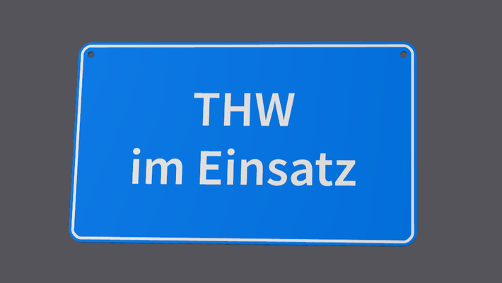 thw im einsatz schild by breerazor art signs & logos ehrenamt technisches hilfswerk 3d print model - Mito3D