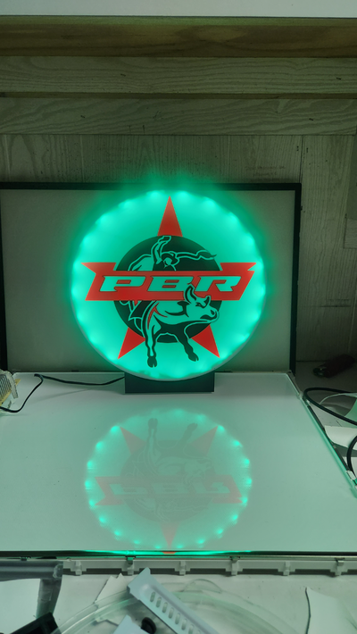 pbr touro cavaleiros by robertbullock68 arte sinais logotipos caixa luz profissional 3d print model - Mito3D