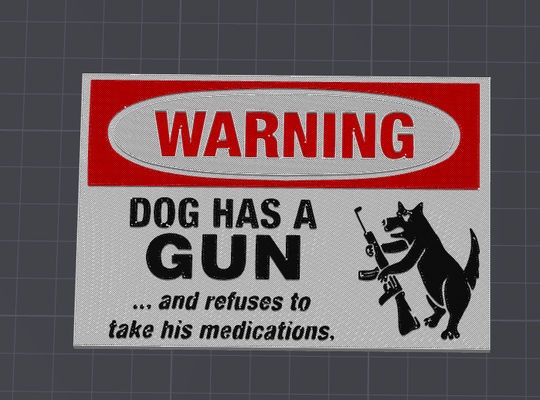 dog a pew sign by borissverdlik art signs & logos 3d print model - Mito3D