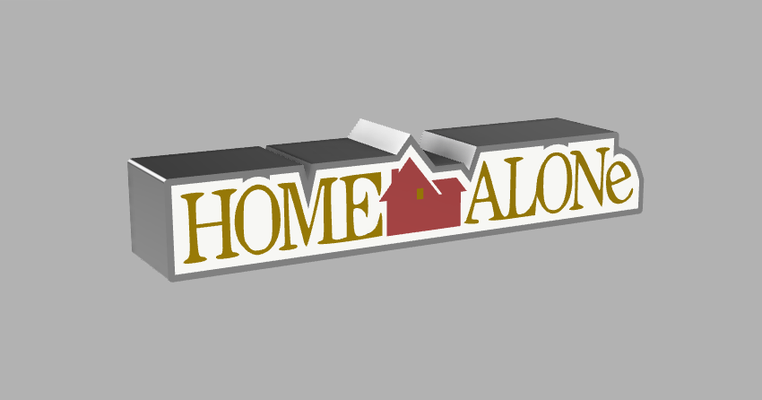 home movie light box by emerge in 3d art signs & logos homealone christmas kevin mccallister wet bandit xmas tradition 3d print model - Mito3D