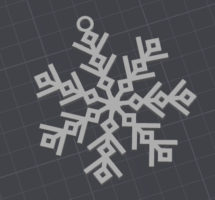 3dprintbox - simple snowflake 1 3 ornament by household festivities xmas holiday christmas tree xmasornament 3d print model - Mito3D