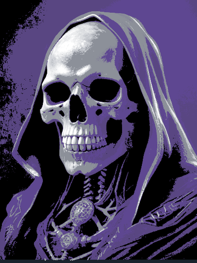 skeletor - hueforge by mclanesmemories art 2d masters of univers heman purple 3d print model - Mito3D