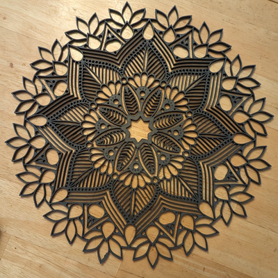 mandala single color wall art 2 by omegapoint 2d 3d print model - Mito3D