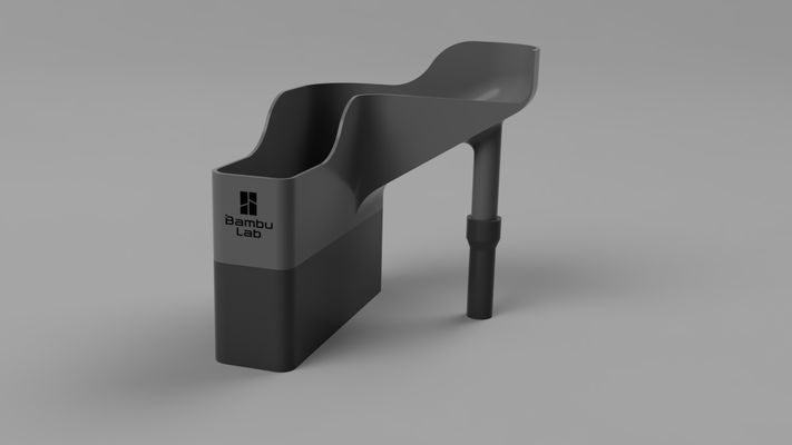 filament poop bucket riser remixed by rexstuff 3d printer accessories x1 bambu x1c p1p 3d print model - Mito3D
