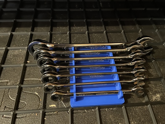 gridfinity ratcheting wrench set holder by thamdub tools toolholder 3d print model - Mito3D