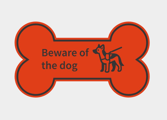 dikkat of köpek işaret by 3dprintcess sanat işaretler logolar dikkat uyarı okul 3d print model - Mito3D