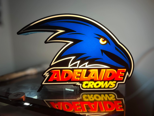 adelaide crows led light box by glenngri art signs & logos afl mancave sports lightbox 3d print model - Mito3D