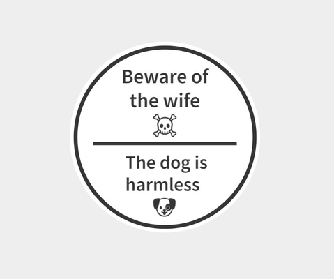 beware of wife sign by 3dprintcess art signs & logos 3d print model - Mito3D
