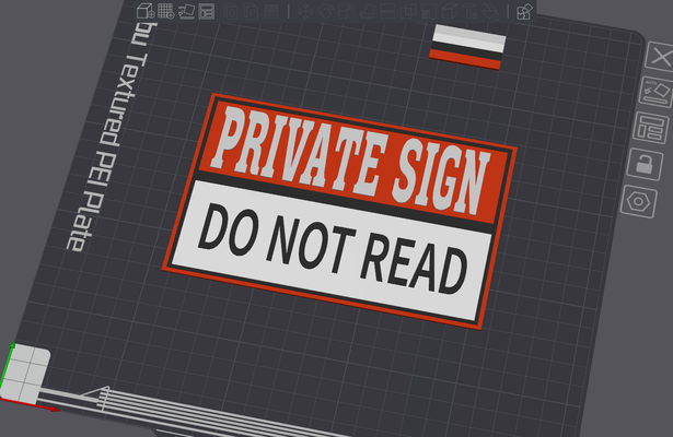private sign - do read by theartifactoryllc art signs & logos 3d print model - Mito3D