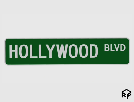 hollywood boulevard sign by ff3dmakes art signs & logos blvd 3d print model - Mito3D