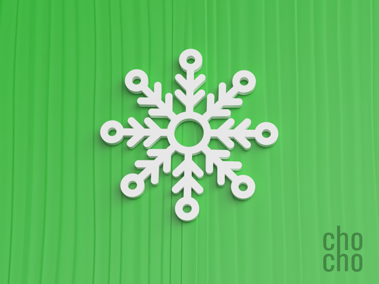 flocos neve natal enfeite coleção 08 by bichano casa decoração brinco anel colar chaveiro 3d print model - Mito3D