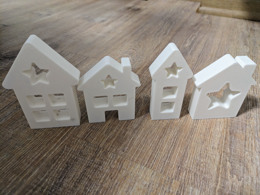 christmas deko house set by ahmak ev halkı dekor noel 3d print model - Mito3D