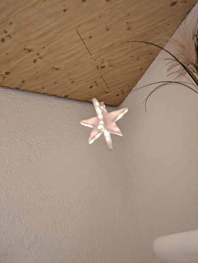 percha estrella ligero by nickid casa decoración navidad 3d print model - Mito3D