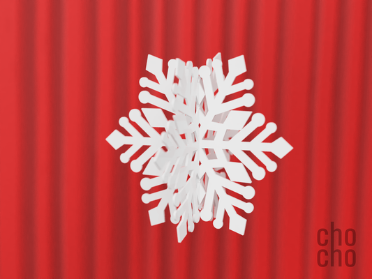 snowflake collection 3d ornament 01 by chocho household decor necklace keyring keychain ring d christmas earring 3d print model - Mito3D