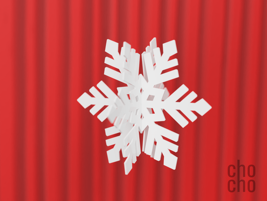 snowflake collection 3d ornament 03 by chocho household decor christmas ring earring d keychain necklace keyring 3d print model - Mito3D