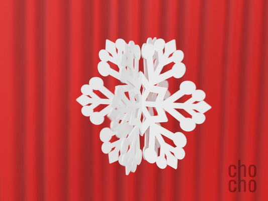 snowflake collection 3d ornament 06 by chocho household decor keyring ring christmas d keychain necklace earring 3d print model - Mito3D