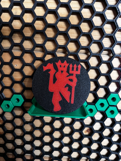 manchester united red devils coaster by timothyhilly2014 household decor devil 3d print model - Mito3D