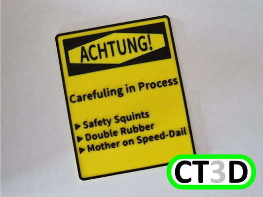 ave achtung sign by chris1974 art signs & logos 3d print model - Mito3D